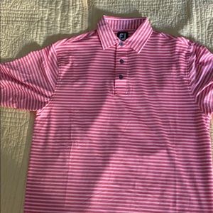 Men’s Golf Polo FootJoy medium pink/white
